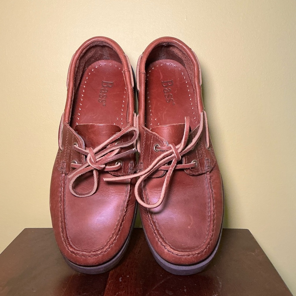 Gh bass Mens Brown Leather Boat Shoes